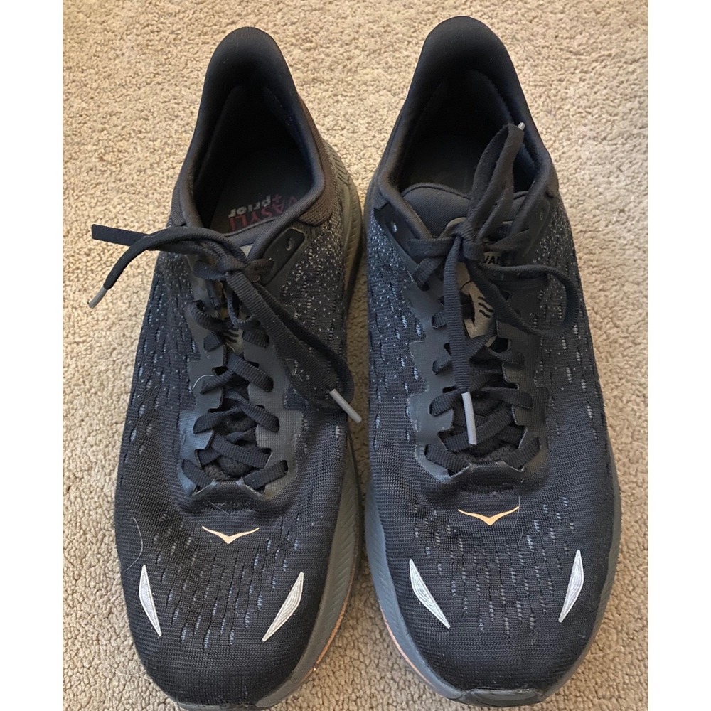 Hoka Kawana Running Shoes Womens 9.5 Black Copper Sneakers Gym Work Out  Comfort